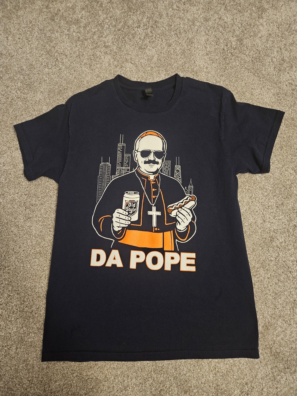 Gildan Mens 'Da Pope' Graphic Tee Size M